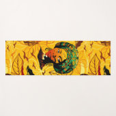 Afrikaans vrouwenportret met zonsondergang yogamat (Voorkant (horizontaal))