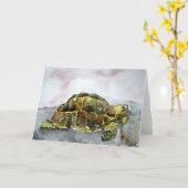 afrikaans wenskaart van landschildpadden kaart (Gele Bloem)