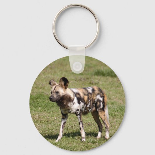afrikaans-wild-dog-016 sleutelhanger (Voorkant)