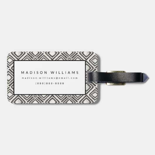 Afrikaans Wild Pattern Bagagelabel (Achterkant horizontaal)