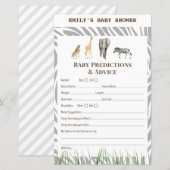 Afrikaans Wilde Baby shower Game PRINED (Voorkant / Achterkant)