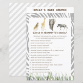 Afrikaans Wilde Baby shower Game PRINED (Voorkant / Achterkant)