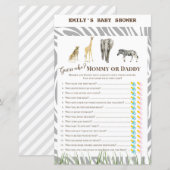 Afrikaans Wilde Baby shower Game PRINED (Voorkant / Achterkant)