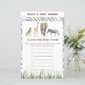 Afrikaans Wilde Baby shower Game PRINED (Staand voorkant)
