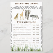 Afrikaans Wilde Baby shower Game PRINED (Voorkant)