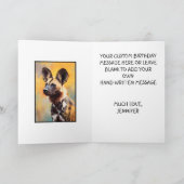 Afrikaans Wilde Hond Portret Gelukkige Verjaardag Kaart (Binnen)
