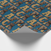 Afrikaans Wildlife Afrika Woord Olifant Kalf Cadeaupapier (Hoek)