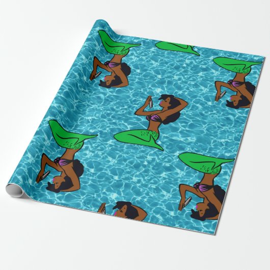  - afrikaans zeemiekvis - zee cadeaupapier (Uitgerold)