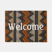 Afrikaans Zigzags Patroon Deurmat (Voorkant)