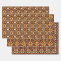 afrikaanse aarde naadloos etnisch patroon set 7