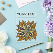 Afrikaanse Abstracte Bloemen Batik Stijl Acryl Uitnodigingen (Insitu (Huwelijk))