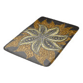 Afrikaanse Abstracte Bloemen Batik Stijl Badmat (Gekanteld)
