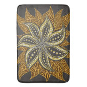Afrikaanse Abstracte Bloemen Batik Stijl Badmat (Voorkant Verticaal)