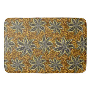 Afrikaanse Abstracte Bloemen Batik Stijl Badmat