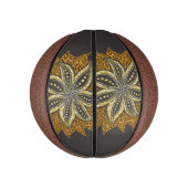 Afrikaanse Abstracte Bloemen Batik Stijl Basketbal (Verticaal)