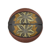 Afrikaanse Abstracte Bloemen Batik Stijl Basketbal (Voorkant)