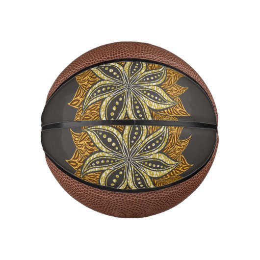 Afrikaanse Abstracte Bloemen Batik Stijl Basketbal (Voorkant)