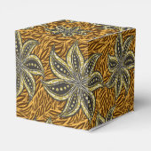 Afrikaanse Abstracte Bloemen Batik Stijl Bedankdoosjes (Achterkant)