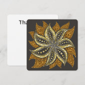 Afrikaanse Abstracte Bloemen Batik Stijl Bedankkaart (Voorkant / Achterkant)