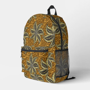 Afrikaanse Abstracte Bloemen Batik Stijl Bedrukte Rugzak