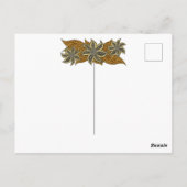 Afrikaanse Abstracte Bloemen Batik Stijl Briefkaart (Achterkant)