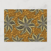 Afrikaanse Abstracte Bloemen Batik Stijl Briefkaart (Voorkant)