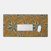 Afrikaanse Abstracte Bloemen Batik Stijl Bureaumat (Keyboard & Muis)