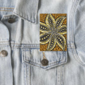 Afrikaanse Abstracte Bloemen Batik Stijl Button (Insitu)