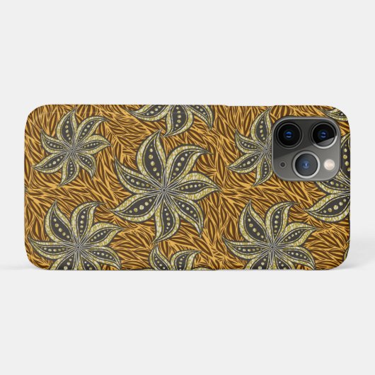 Afrikaanse Abstracte Bloemen Batik Stijl Case-Mate iPhone Case (Achterkant (horizontaal))