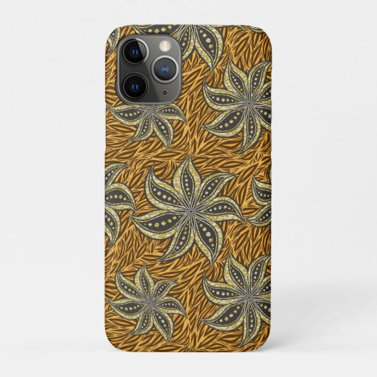 Afrikaanse Abstracte Bloemen Batik Stijl Case-Mate iPhone Case (Achterkant)