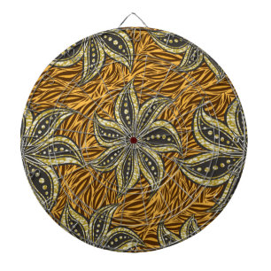 Afrikaanse Abstracte Bloemen Batik Stijl Dartbord