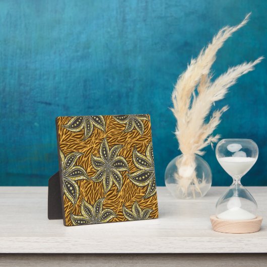 Afrikaanse Abstracte Bloemen Batik Stijl Fotoplaat (Insitu)