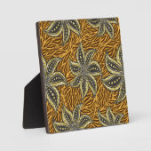 Afrikaanse Abstracte Bloemen Batik Stijl Fotoplaat (Voorkant)