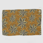 Afrikaanse Abstracte Bloemen Batik Stijl Golfhanddoek (Horizontaal)