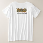 Afrikaanse Abstracte Bloemen Batik Stijl Grote Maat T-shirt (Design achterkant)