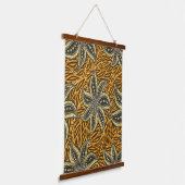 Afrikaanse Abstracte Bloemen Batik Stijl Hangend Wandkleed (Gebogen)