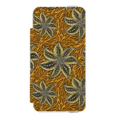 Afrikaanse Abstracte Bloemen Batik Stijl Incipio iPhone Portemonnee Hoesje (Voorkant Agenda)