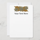 Afrikaanse Abstracte Bloemen Batik Stijl Kaart (Achterkant)