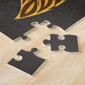 Afrikaanse Abstracte Bloemen Batik Stijl Legpuzzel (Zijkant)