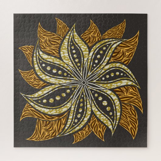 Afrikaanse Abstracte Bloemen Batik Stijl Legpuzzel (Verticaal)