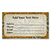 Afrikaanse Abstracte Bloemen Batik Stijl Magnetisch Visitekaartje (Voorkant)