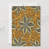 Afrikaanse Abstracte Bloemen Batik Stijl Magnetische Uitnodiging (Voorkant)