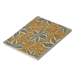 Afrikaanse Abstracte Bloemen Batik Stijl Notitieblok