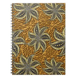 Afrikaanse Abstracte Bloemen Batik Stijl Notitieboek