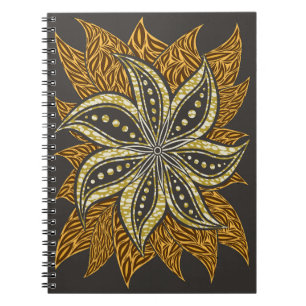 Afrikaanse Abstracte Bloemen Batik Stijl Notitieboek