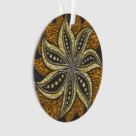 Afrikaanse Abstracte Bloemen Batik Stijl Ornament (voorkant)