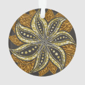Afrikaanse Abstracte Bloemen Batik Stijl Ornament (achterkant)