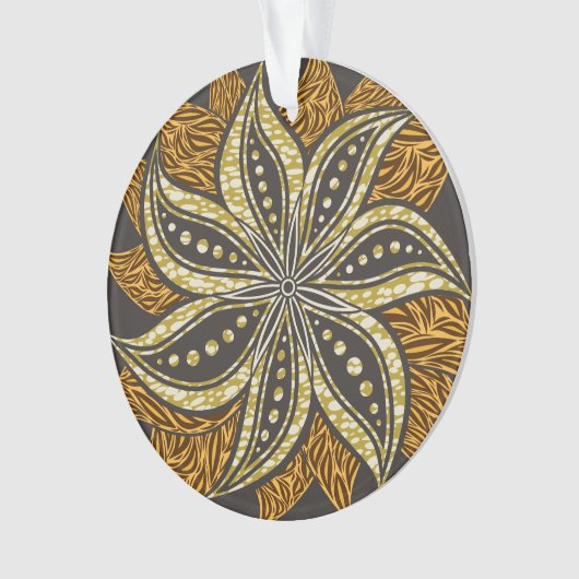 Afrikaanse Abstracte Bloemen Batik Stijl Ornament (voorkant)