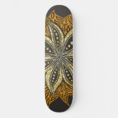 Afrikaanse Abstracte Bloemen Batik Stijl Persoonlijk Skateboard (Voorkant)