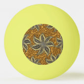 Afrikaanse Abstracte Bloemen Batik Stijl Pingpongbal (Voorkant)